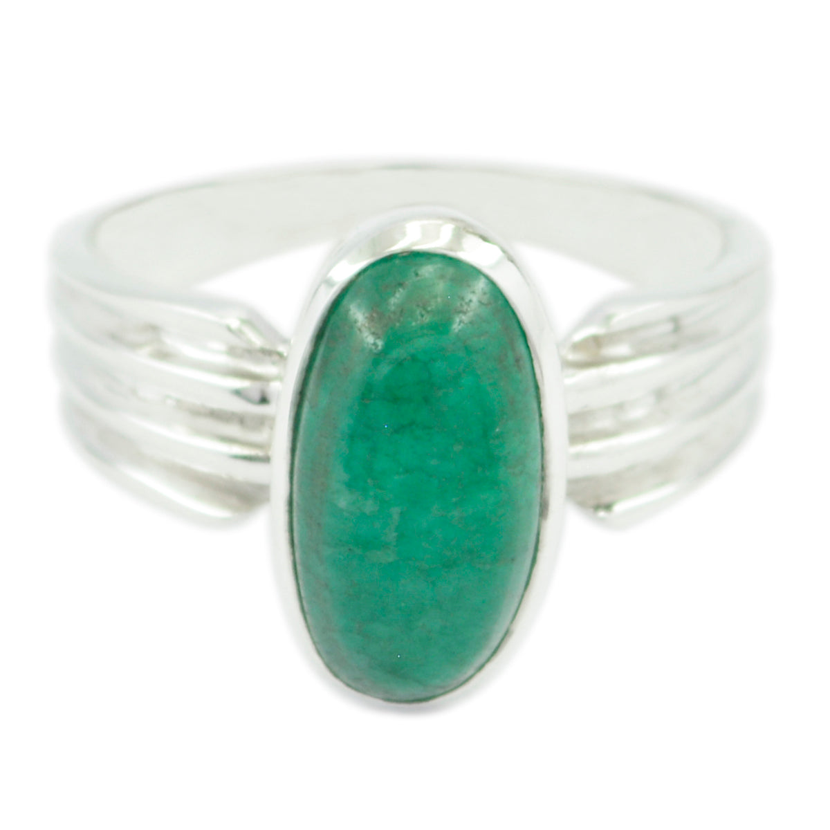 Indian Emerald Solitaire Indian Silver Green Gemstone Eye catching Heritage Ring Jewellery Главное изображение товара