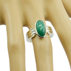 Indian Emerald Solitaire Indian Silver Green Gemstone Eye catching Heritage Ring Jewellery