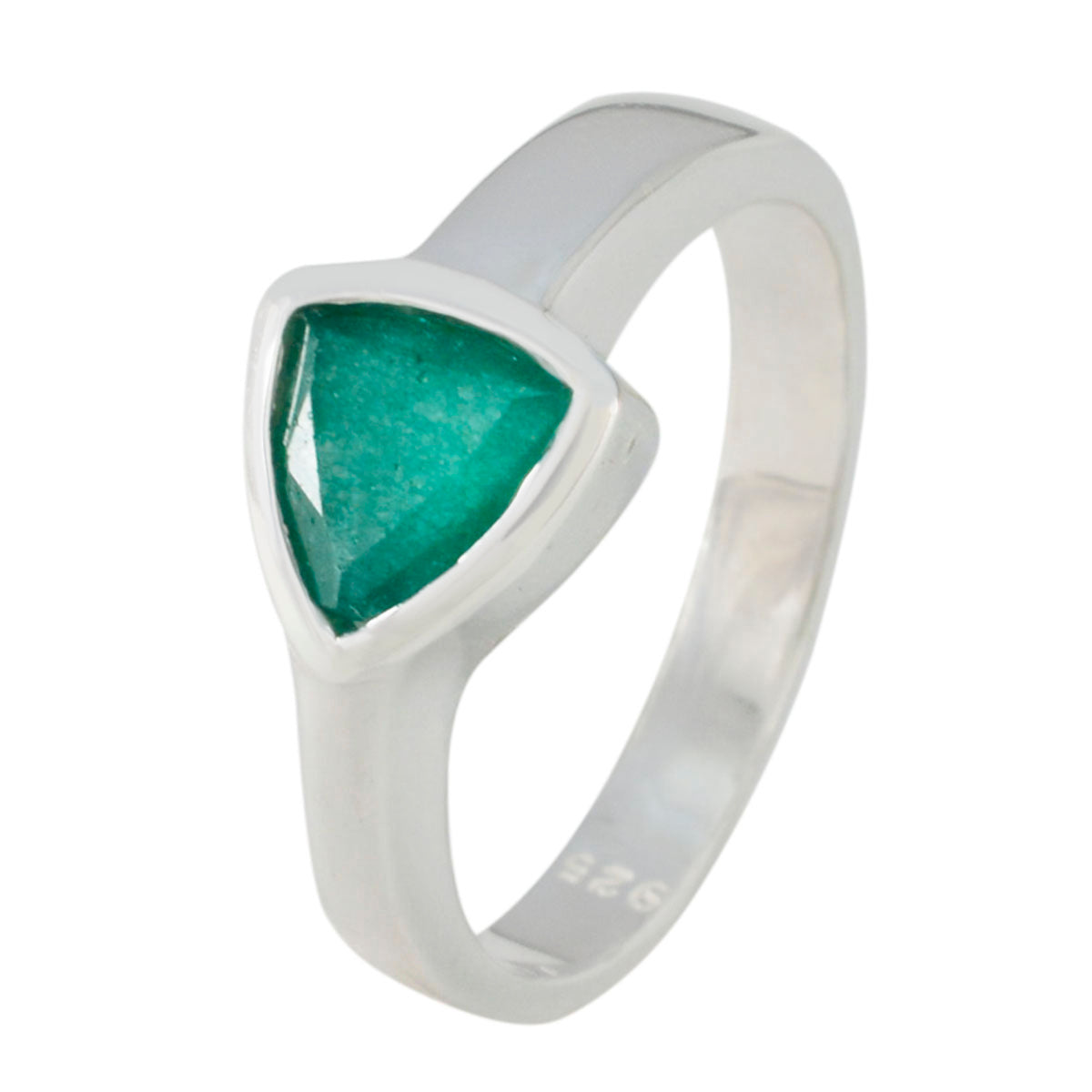 Indian Emerald Solitaire Russian Silver Green Gems Tiny Traditional Ring Jewelry