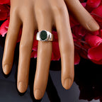 Indian Emerald Solitaire African 925 Silver Green Gemstones Eye catching propsel Ring Jewellery