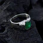 Indian Emerald Solitaire African 925 Silver Green Gemstones Eye catching propsel Ring Jewellery