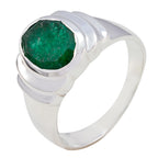 Indian Emerald Solitaire African 925 Silver Green Gemstones Eye catching propsel Ring Jewellery