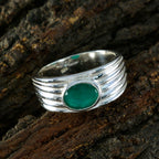 Indian Emerald Solitaire Egyptian Silver Green Gems Eye catching propsel Ring Jewelry