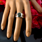 Indian Emerald Solitaire Egyptian 92.5 Silver Green Gemstones Eye catching valentine Ring Jewellery