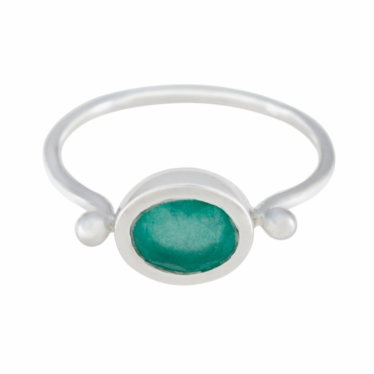 Indian Emerald Solitaire Turkish Silver Green Gemstone Dainty Abstract Ring Jewellery Huvudsaklig produktbild
