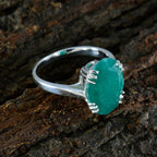 Indian Emerald Solitaire African Sterling Silver Green Gems Tiny Contemporary Ring Jewelry