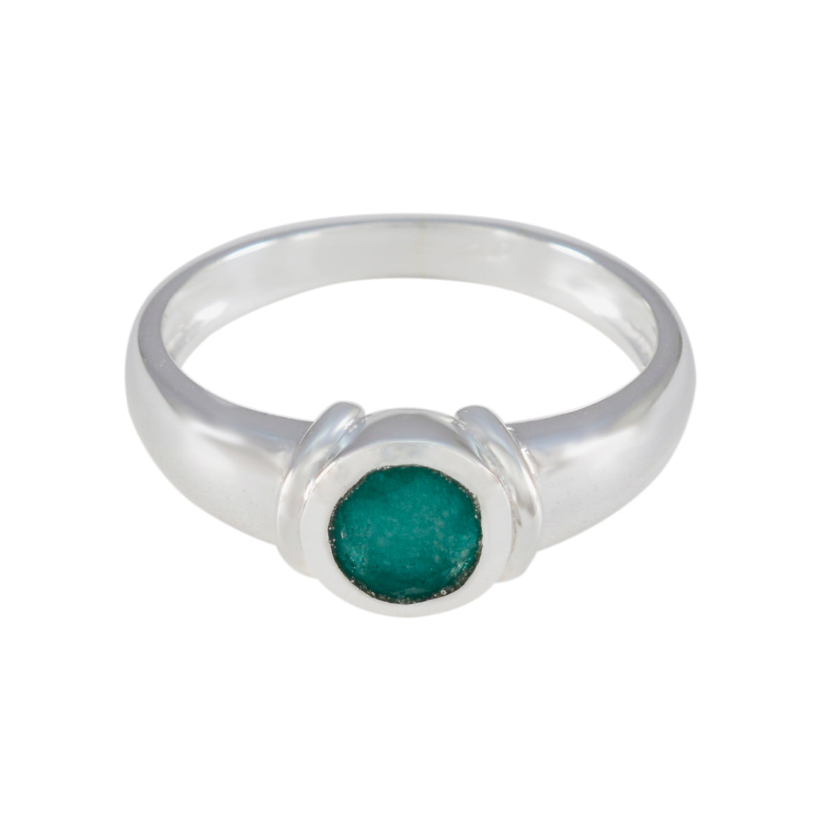 Indian Emerald Solitaire African Silver Green Gems Featherlight Sophisticated Ring Jewellery