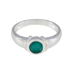Indian Emerald Solitaire African Silver Green Gems Featherlight Sophisticated Ring Jewellery
