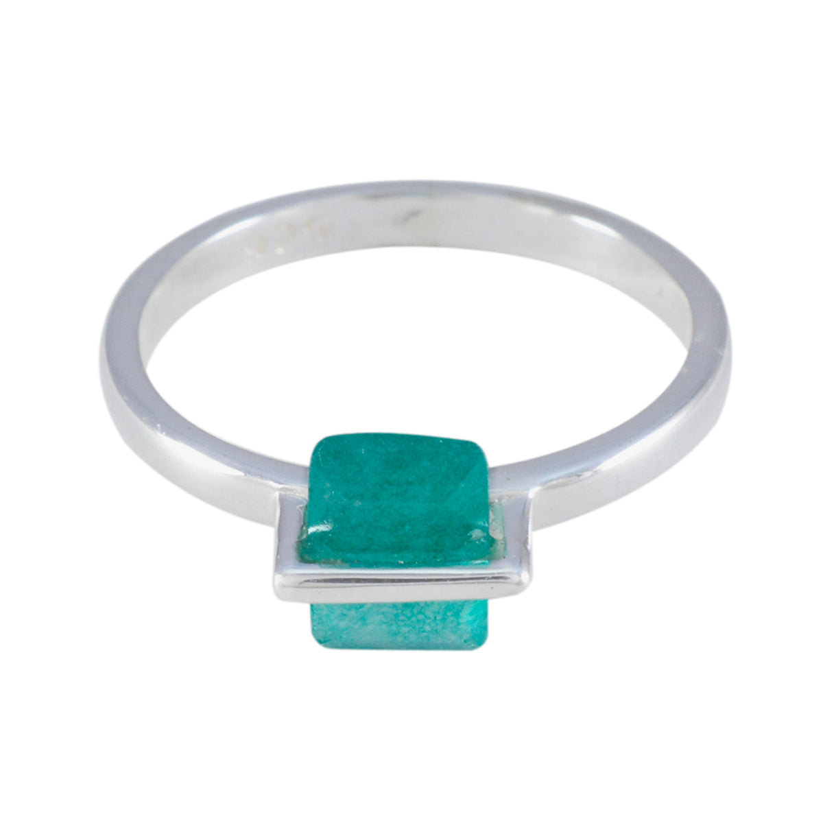 Indian Emerald Solitaire Turkish 92.5 Silver Green Gems Dainty Abstract Ring Jewellery Главное изображение товара