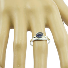 Iolite Solitaire Japanese 925 Sterling Silver Blue Gemstone Delicate Fairytale Ring Jewellery