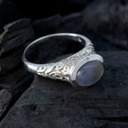 Iolite Solitaire French 92.5 Silver Blue Gemstones Minimal Art Deco Ring Jewelry