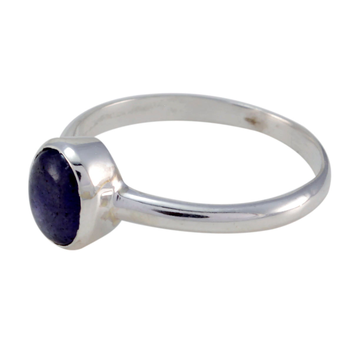 Iolite Solitaire Turkish Sterling Silver Blue Gems Delicate Glamorous Ring Jewellery
