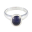 Iolite Solitaire French Sterling Silver Blue Gemstones Classic Sophisticated Ring Jewelry