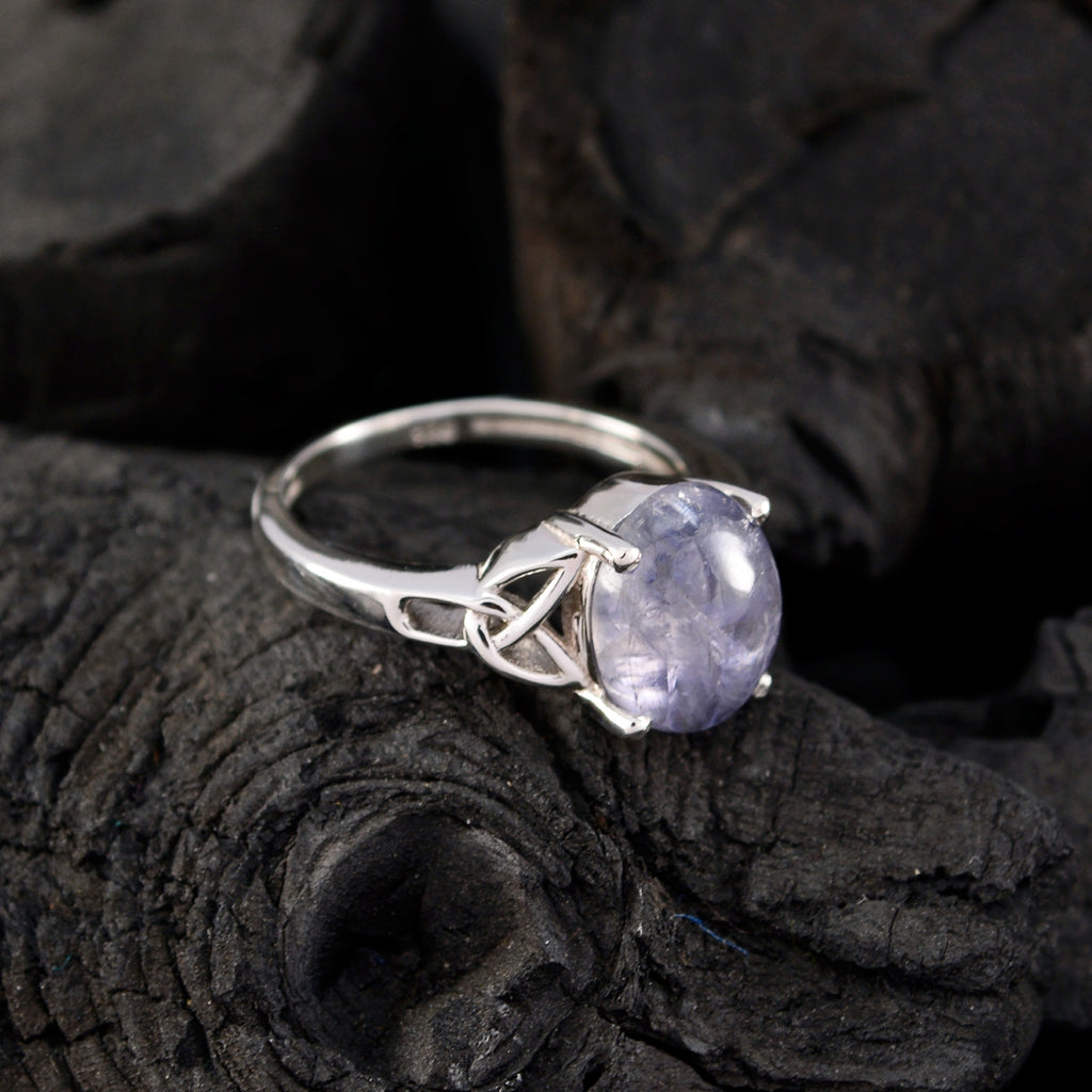 Iolite Solitaire Turkish 925 Silver Blue Gemstones Whisper thin Claddagh Ring Jewellery