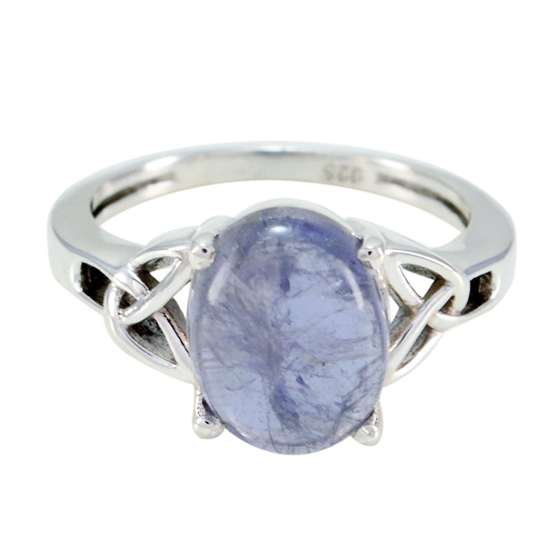 Iolite Solitaire Turkish 925 Silver Blue Gemstones Whisper thin Claddagh Ring Jewellery Main image