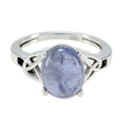 Iolite Solitaire Turkish 925 Silver Blue Gemstones Whisper thin Claddagh Ring Jewellery