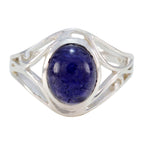 Iolite Solitaire Moroccan 925 Sterling Silver Blue Gemstone Tiny Traditional Ring Jewelry