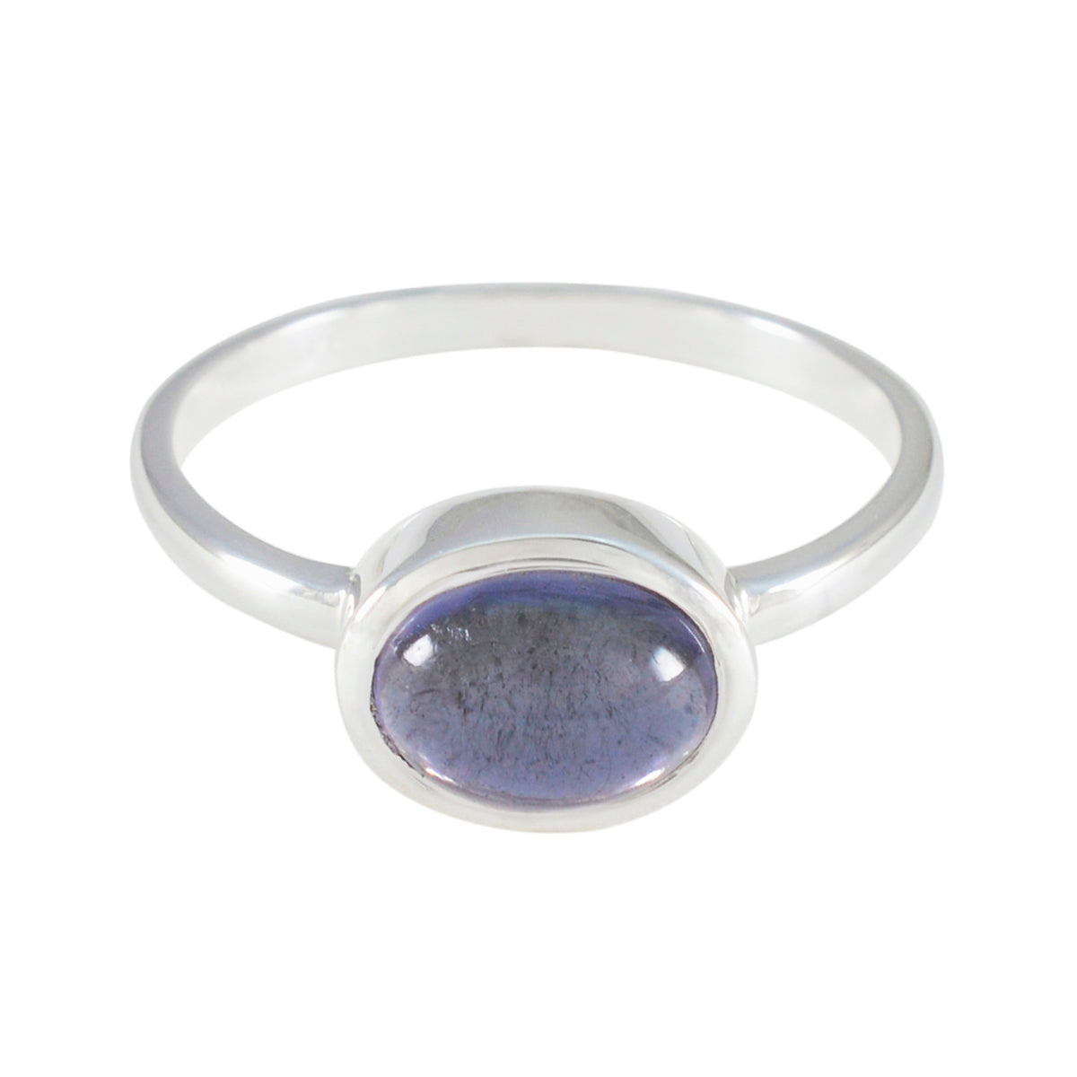 Iolite Solitaire Japanese 92.5 Silver Blue Gemstones Dainty Contemporary Ring Jewelry