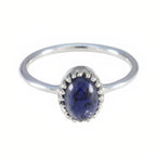 Iolite Solitaire Turkish 925 Silver Blue Gemstones Delicate Glamorous Ring Jewelry