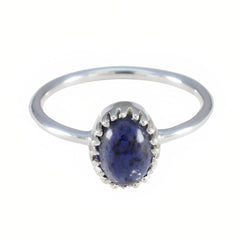 Iolite Solitaire Turkish 925 Silver Blue Gemstones Delicate Glamorous Ring Jewelry
