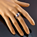 Iolite Solitaire African 92.5 Silver Blue Gems Tiny Contemporary Ring Jewellery