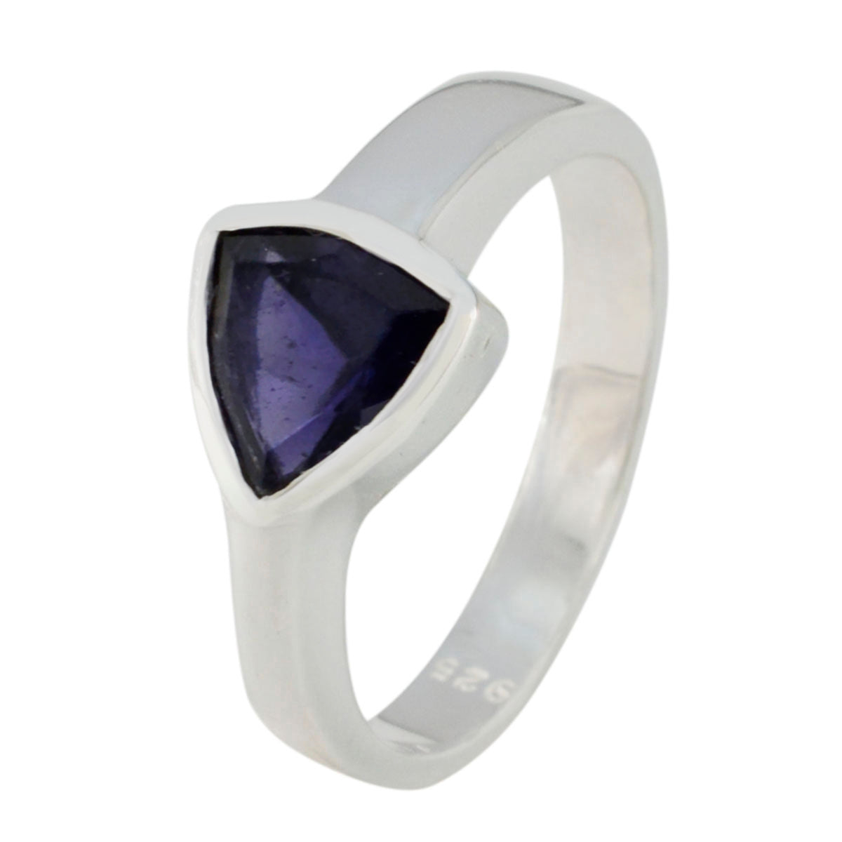 Iolite Solitaire Australian Sterling Silver Blue Gemstone Tiny Ethnic Ring Jewellery