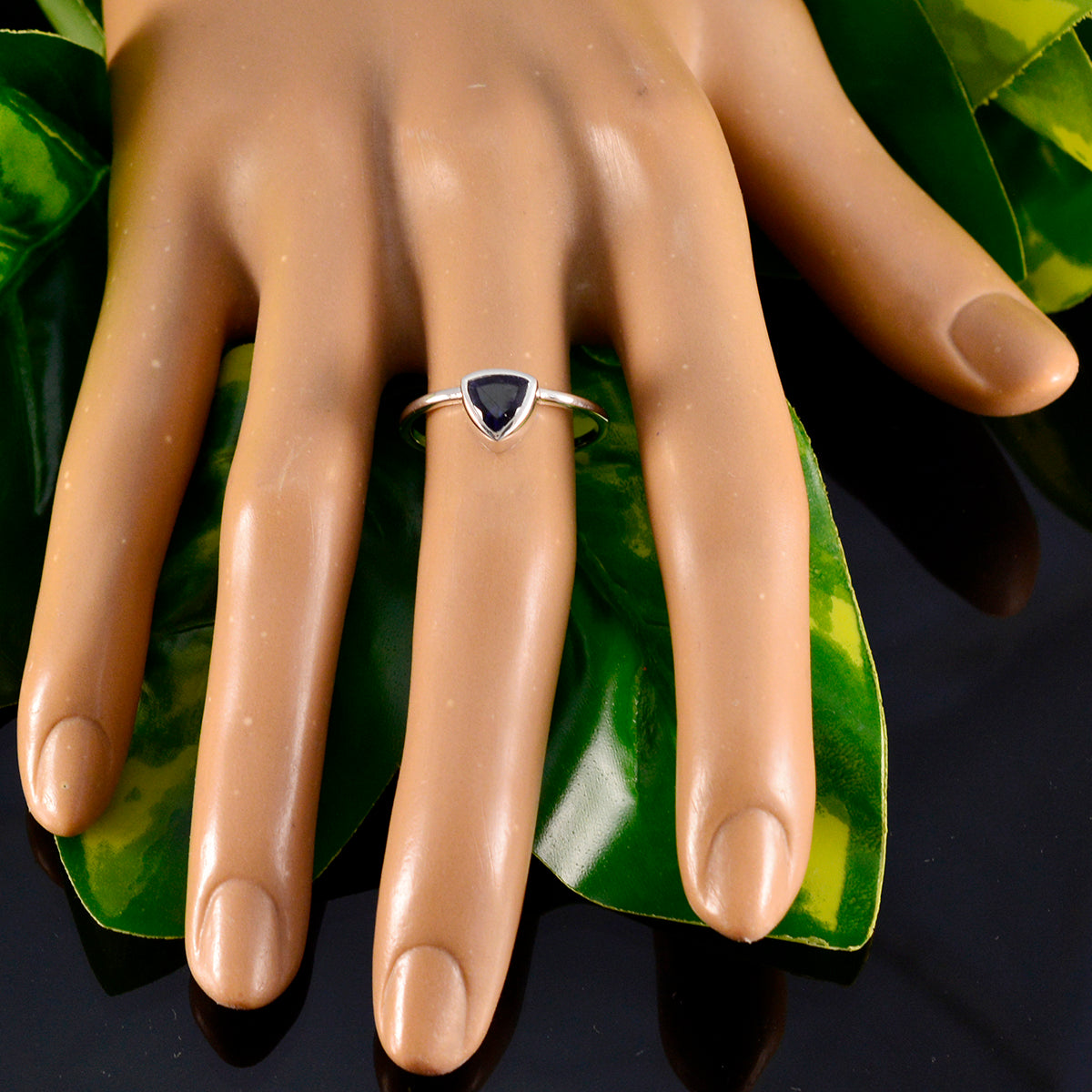 Iolite Solitaire Australian 925 Silver Blue Gemstone Elegant  Artisan Ring Jewellery
