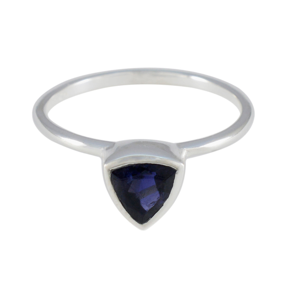 Iolite Solitaire Australian 925 Silver Blue Gemstone Elegant  Artisan Ring Jewellery