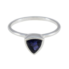 Iolite Solitaire Australian 925 Silver Blue Gemstone Elegant  Artisan Ring Jewellery