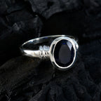 Iolite Solitaire German Silver Blue Gemstones Mid weight Feminine Ring Jewellery