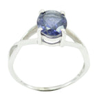 Iolite Solitaire Japanese Sterling Silver Blue Gemstones Delicate Fairytale Ring Jewellery