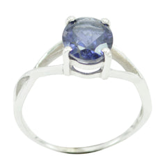 Iolite Solitaire Japanese Sterling Silver Blue Gemstones Delicate Fairytale Ring Jewellery