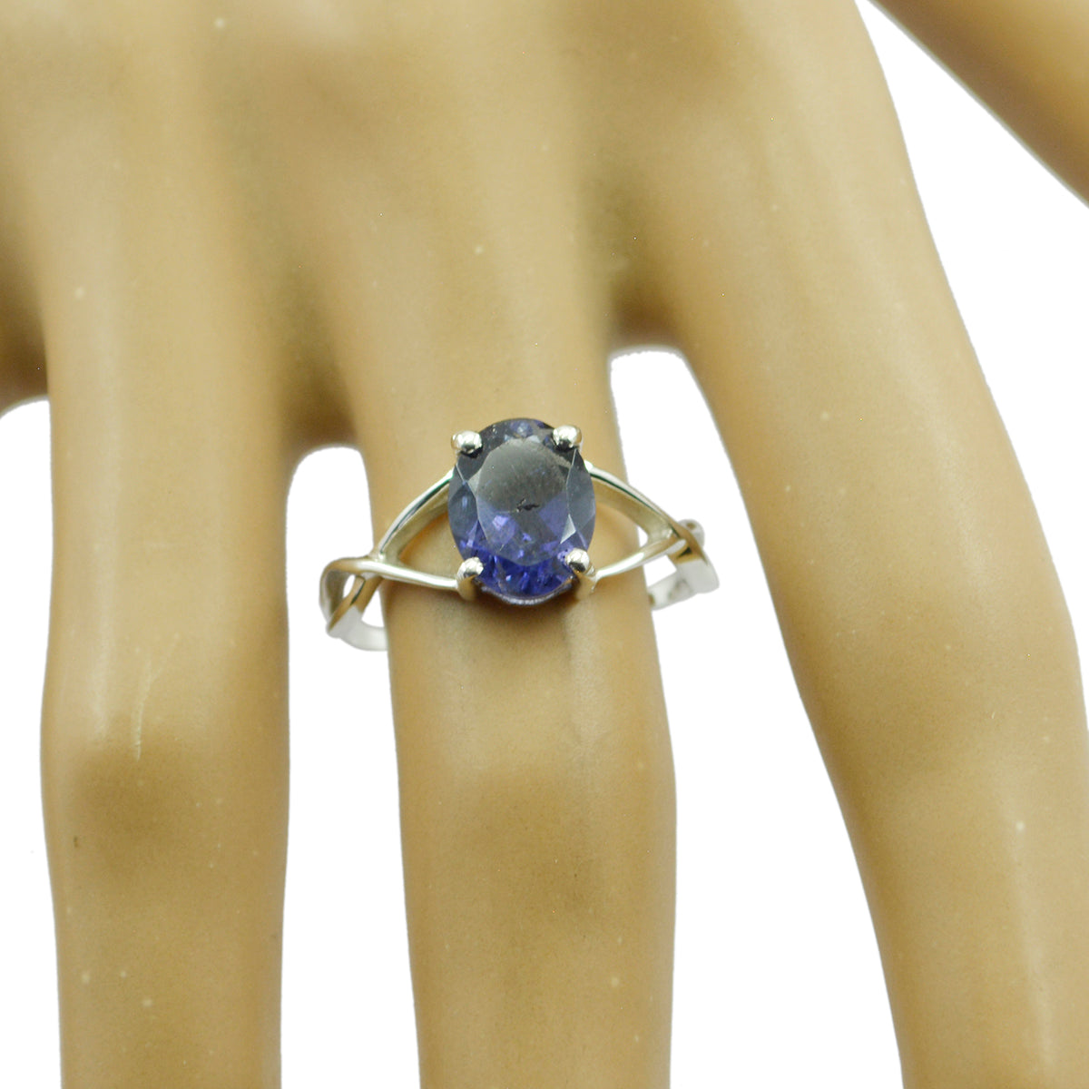 Iolite Solitaire Japanese Sterling Silver Blue Gemstones Delicate Fairytale Ring Jewellery