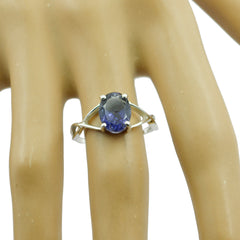 Iolite Solitaire Japanese Sterling Silver Blue Gemstones Delicate Fairytale Ring Jewellery