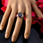 Iolite Solitaire Moroccan 925 Silver Blue Gemstones Tiny Trendy Ring Jewelry