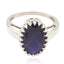 Iolite Solitaire Moroccan Sterling Silver Blue Gemstone Minimal Traditional Ring Jewelry