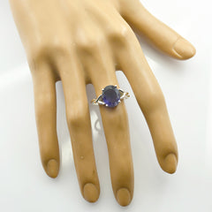 Iolite Solitaire Egyptian 925 Silver Blue Gemstone Featherlight Heritage Ring Jewellery