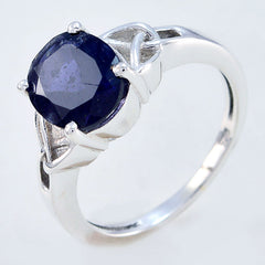 Iolite Solitaire American 92.5 Silver Blue Gems Whisper thin Claddagh Ring Jewelry