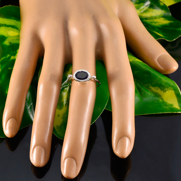 Iolite Solitaire American Sterling Silver Blue Gemstones Dainty Trendy Ring Jewelry