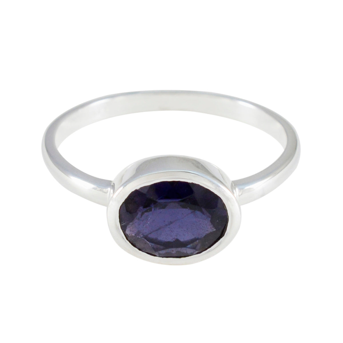 Iolite Solitaire Turkish 925 Sterling Silver Blue Gems Dainty Abstract Ring Jewellery Главное изображение товара