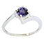 Iolite Solitaire Japanese 925 Sterling Silver Blue Gemstones Dainty Sophisticated Ring Jewellery