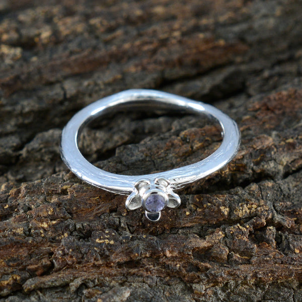 Iolite Solitaire Turkish Silver Blue Gems Delicate Romantic Ring Jewellery