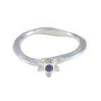 Iolite Solitaire Turkish Silver Blue Gems Delicate Romantic Ring Jewellery