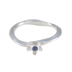 Iolite Solitaire Turkish Silver Blue Gems Delicate Romantic Ring Jewellery