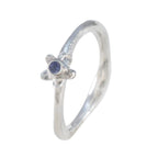 Iolite Solitaire Turkish Silver Blue Gems Delicate Romantic Ring Jewellery
