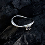 Iolite Solitaire American Silver Blue Gemstone Dainty Sophisticated Ring Jewelry