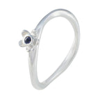 Iolite Solitaire American Silver Blue Gemstone Dainty Sophisticated Ring Jewelry
