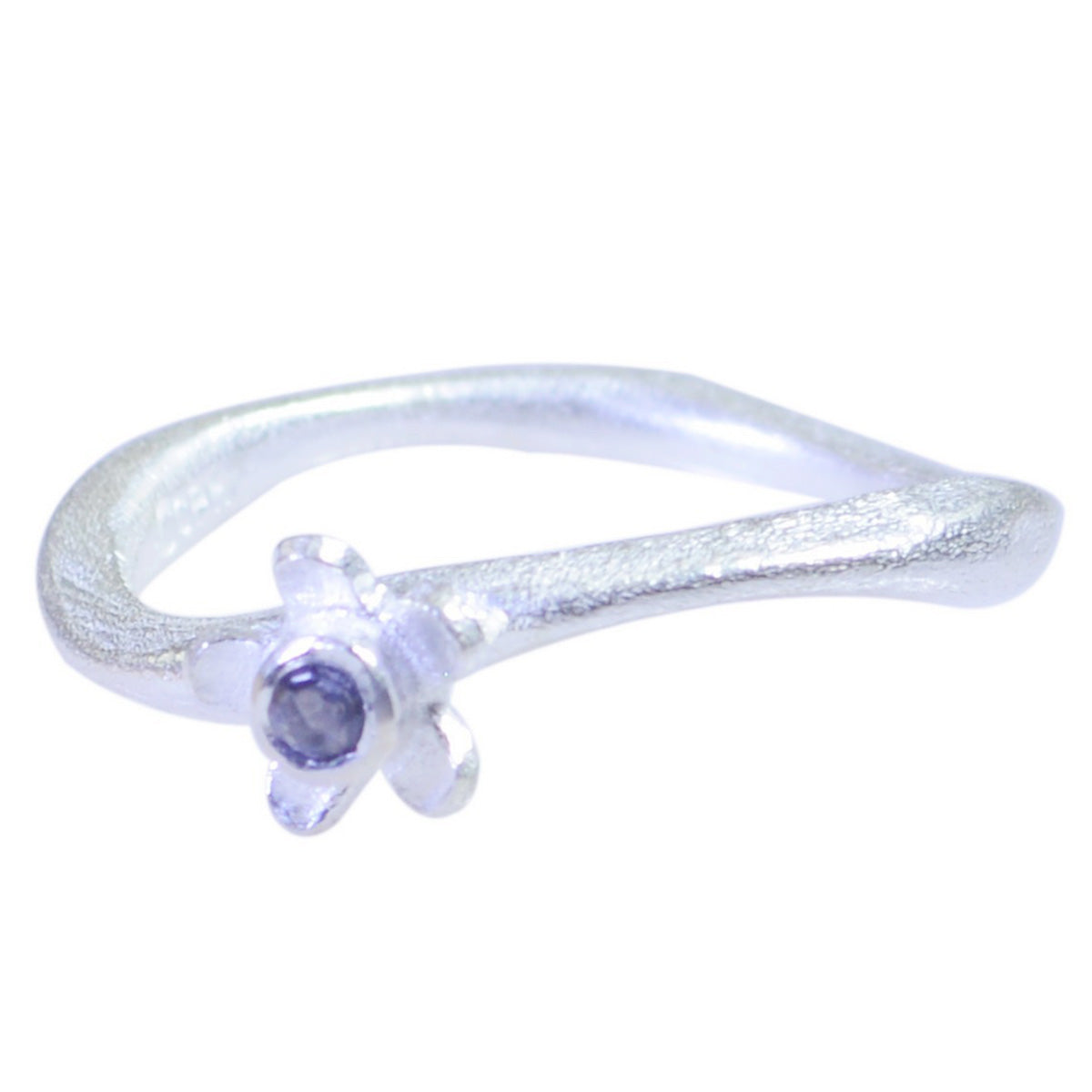 Iolite Solitaire American Silver Blue Gemstone Dainty Sophisticated Ring Jewelry