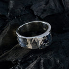 Iolite Solitaire German 92.5 Silver Blue Gemstone Essential  Signet Band Jewellery