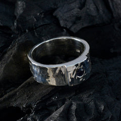 Iolite Solitaire German 92.5 Silver Blue Gemstone Essential  Signet Band Jewellery